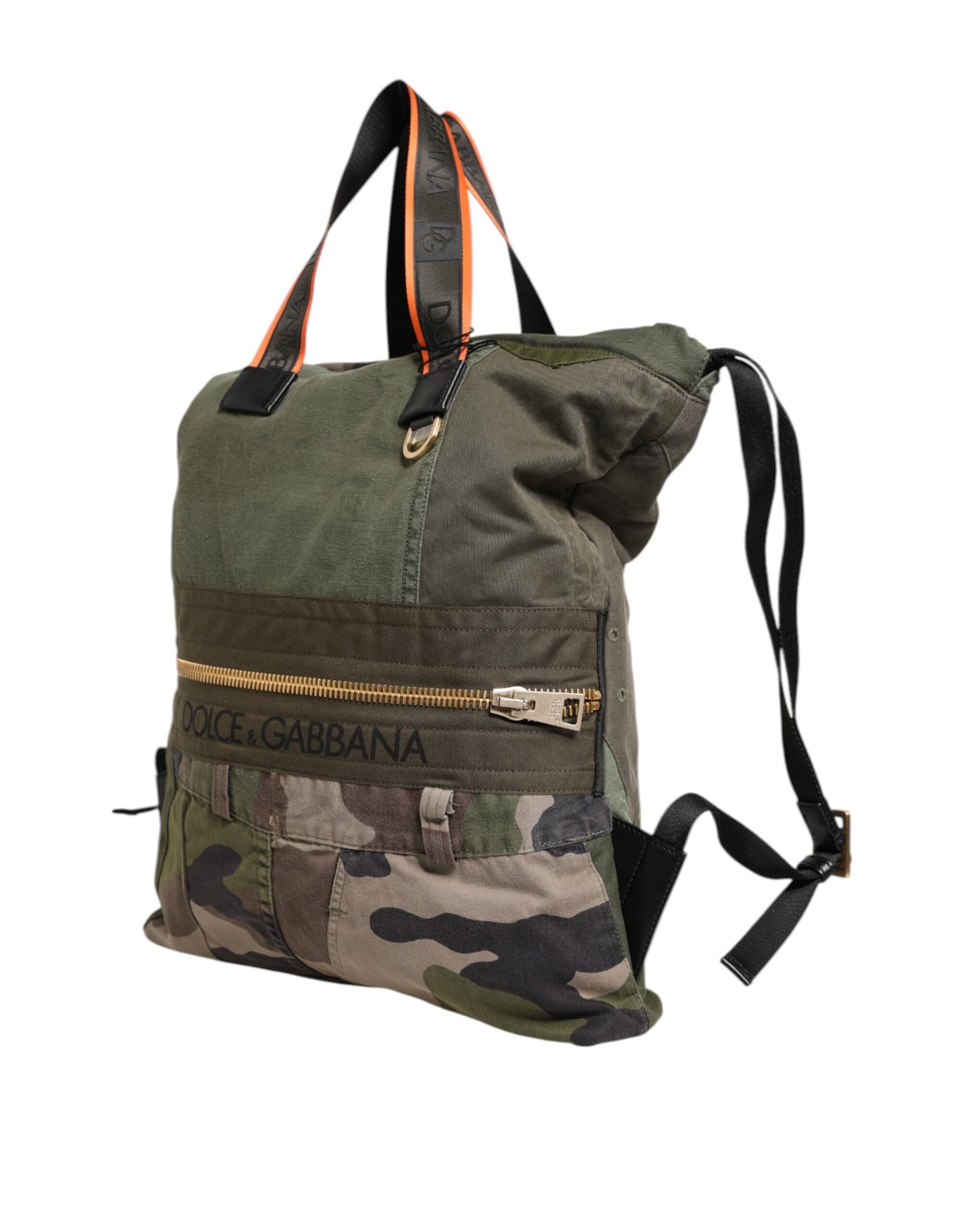 Military Green Patchwork Rucksack Backpack Bag-Dolce & Gabbana-LabelTerrace.com