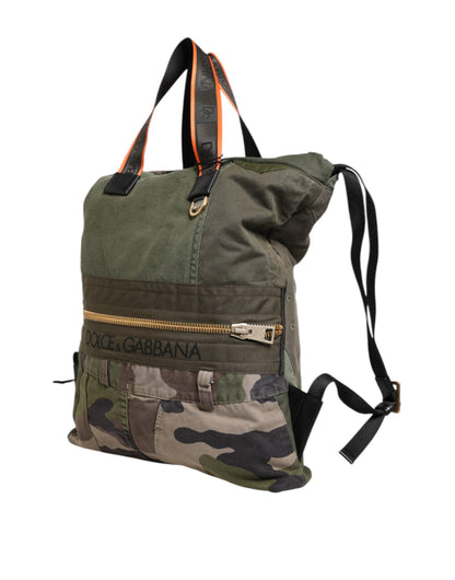 Military Green Patchwork Rucksack Backpack Bag-Dolce & Gabbana-LabelTerrace.com