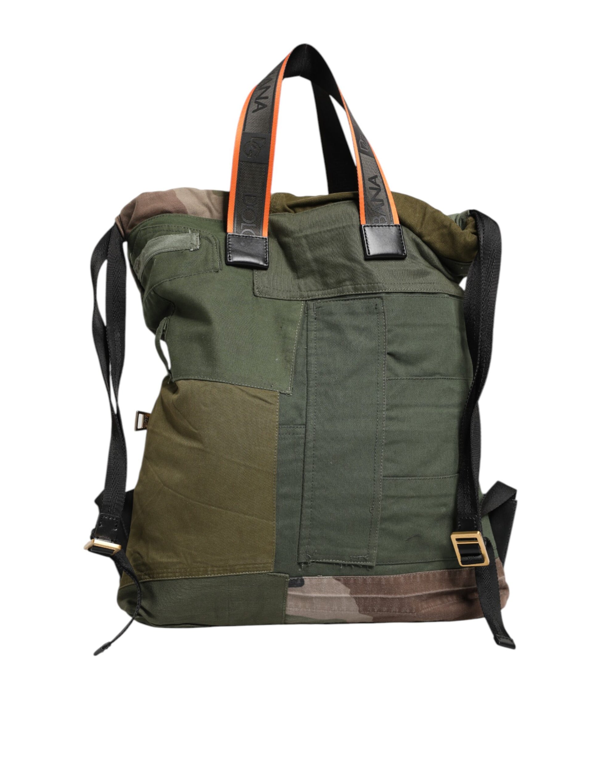 Military Green Patchwork Rucksack Backpack Bag-Dolce & Gabbana-LabelTerrace.com