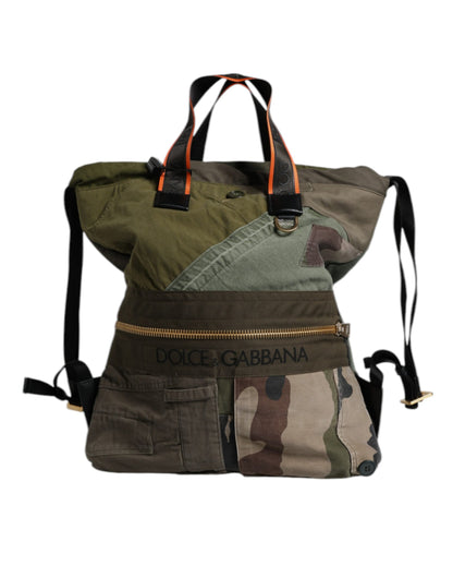 Military Green Patchwork Rucksack Backpack Bag-Dolce & Gabbana-LabelTerrace.com