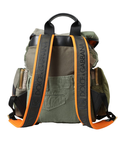 Military Green Patchwork Rucksack Backpack Bag-Dolce & Gabbana-LabelTerrace.com