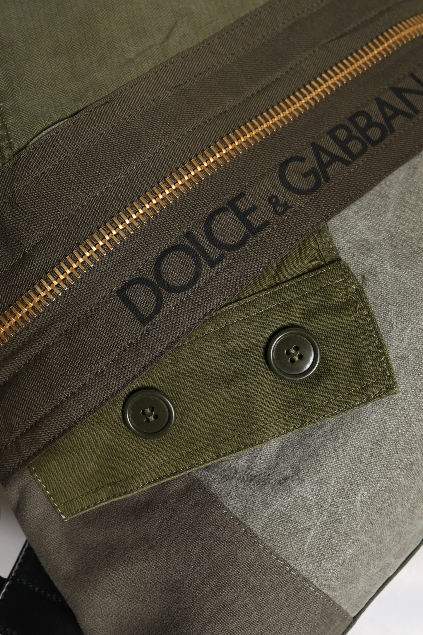 Military Green Patchwork Rucksack Backpack Bag-Dolce & Gabbana-LabelTerrace.com