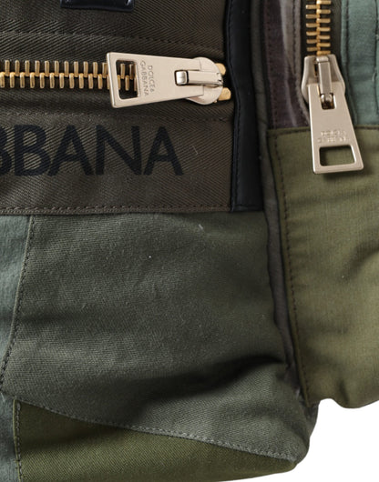 Military Green Patchwork Rucksack Backpack Bag-Dolce & Gabbana-LabelTerrace.com