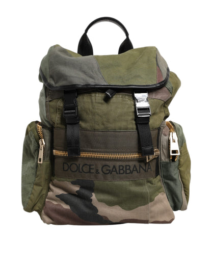 Military Green Patchwork Rucksack Backpack Bag-Dolce & Gabbana-LabelTerrace.com