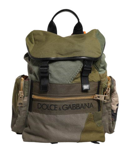 Military Green Patchwork Rucksack Backpack Bag-Dolce & Gabbana-LabelTerrace.com