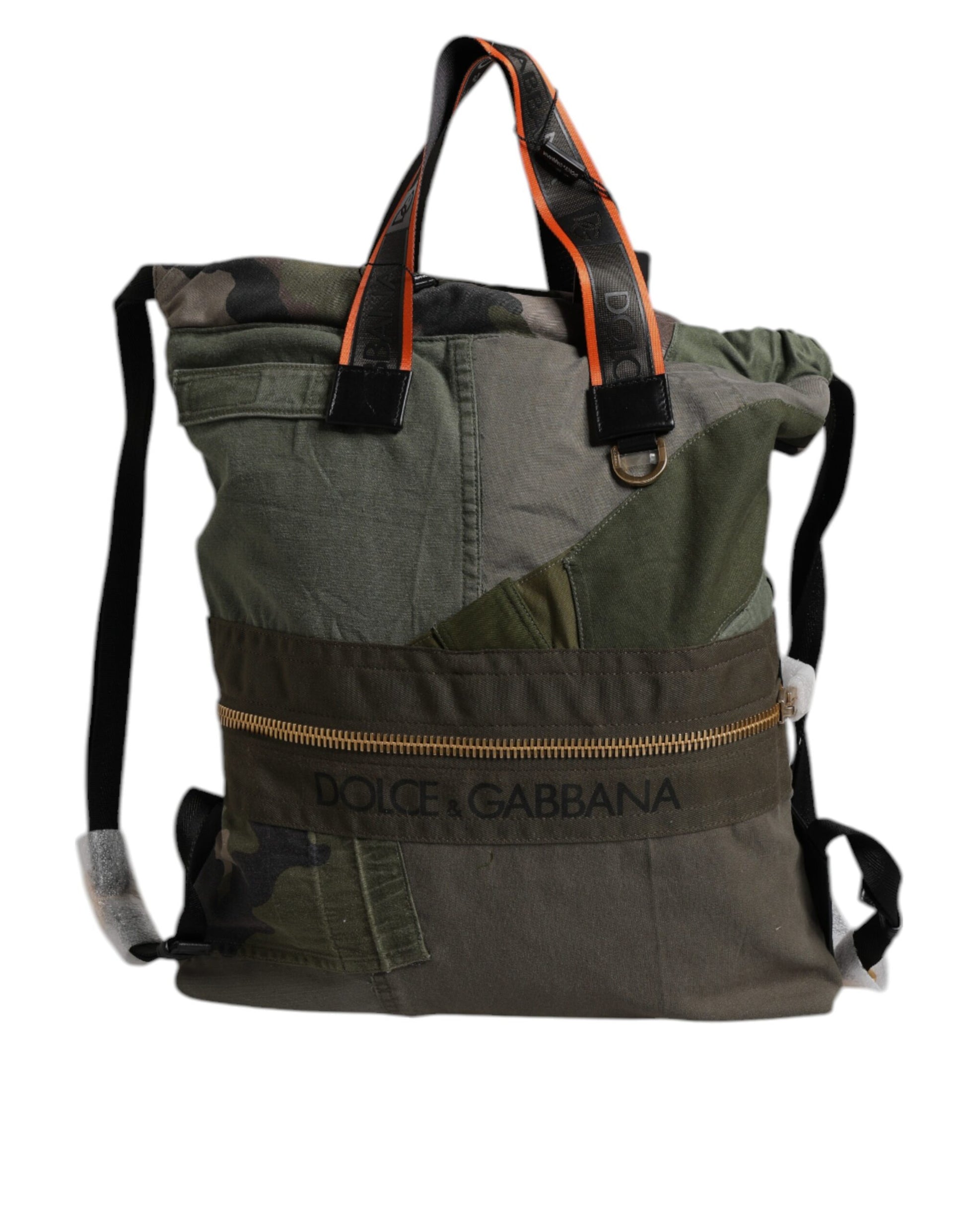 Military Green Patchwork Rucksack Backpack Bag-Dolce & Gabbana-LabelTerrace.com