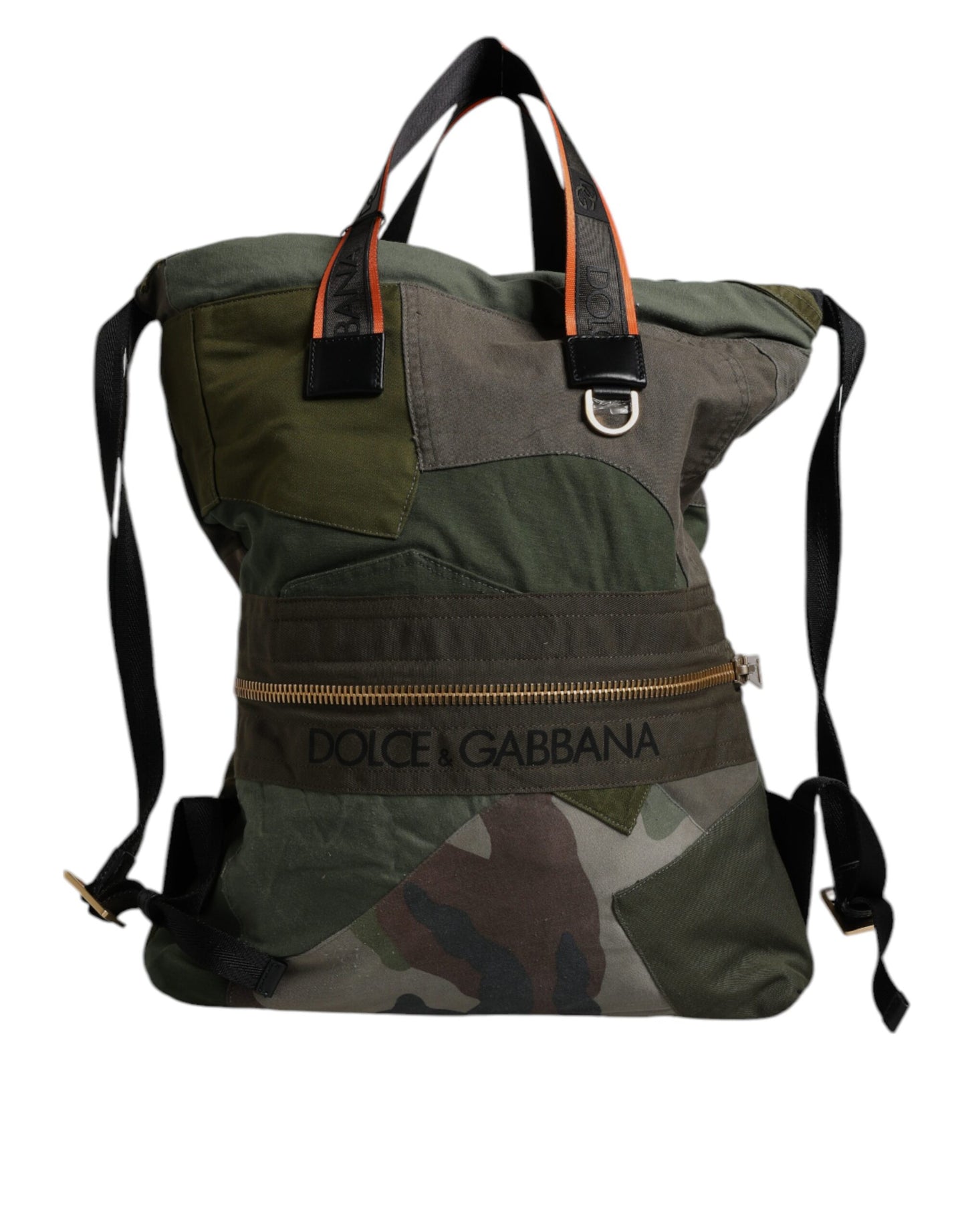 Military Green Patchwork Rucksack Backpack Bag-Dolce & Gabbana-LabelTerrace.com