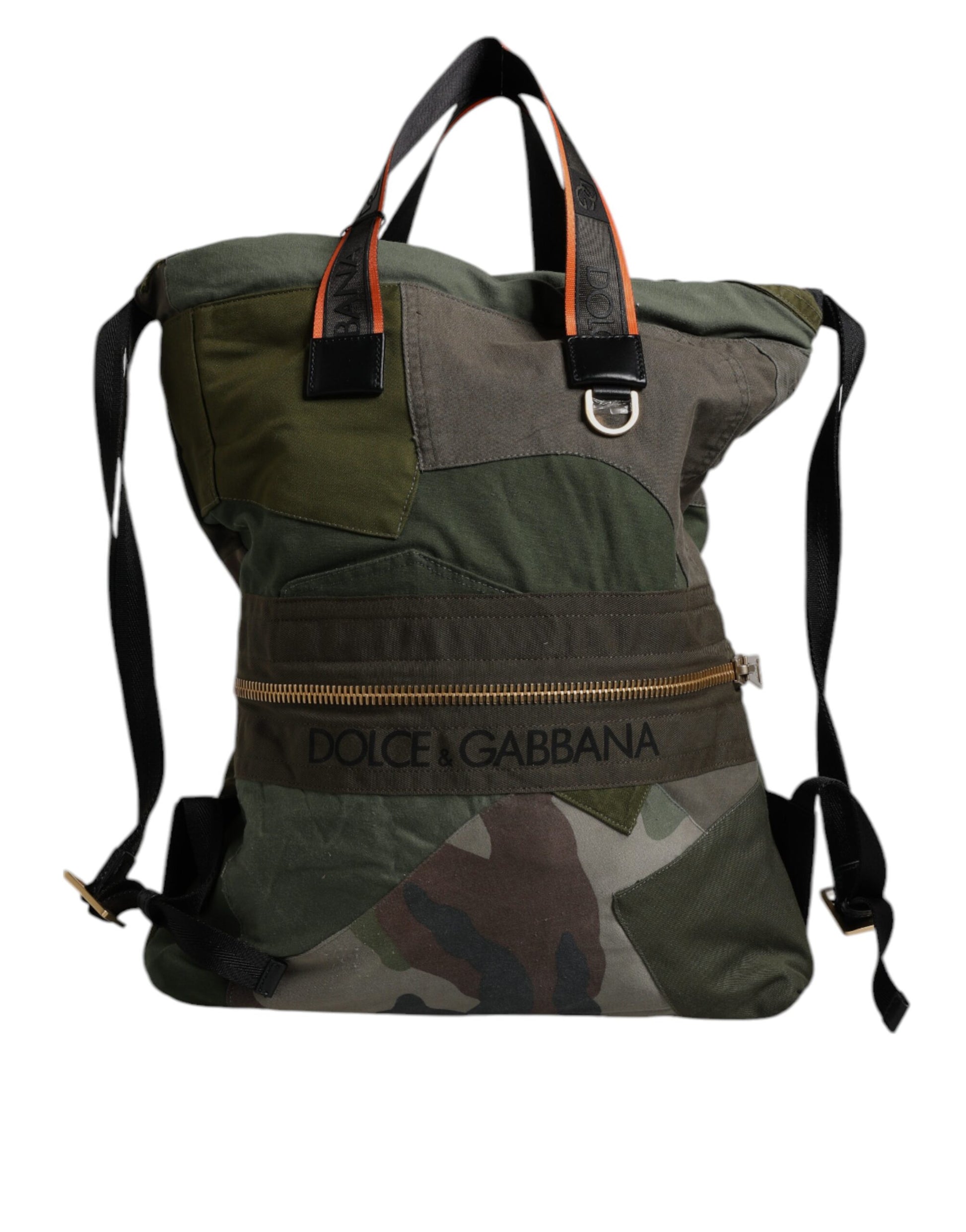 Military Green Patchwork Rucksack Backpack Bag-Dolce & Gabbana-LabelTerrace.com