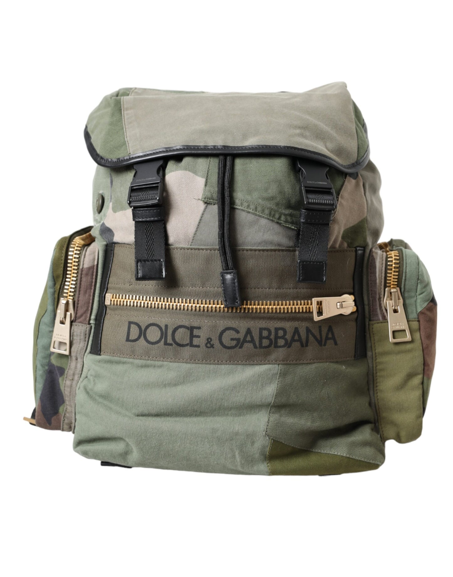 Military Green Patchwork Rucksack Backpack Bag-Dolce & Gabbana-LabelTerrace.com