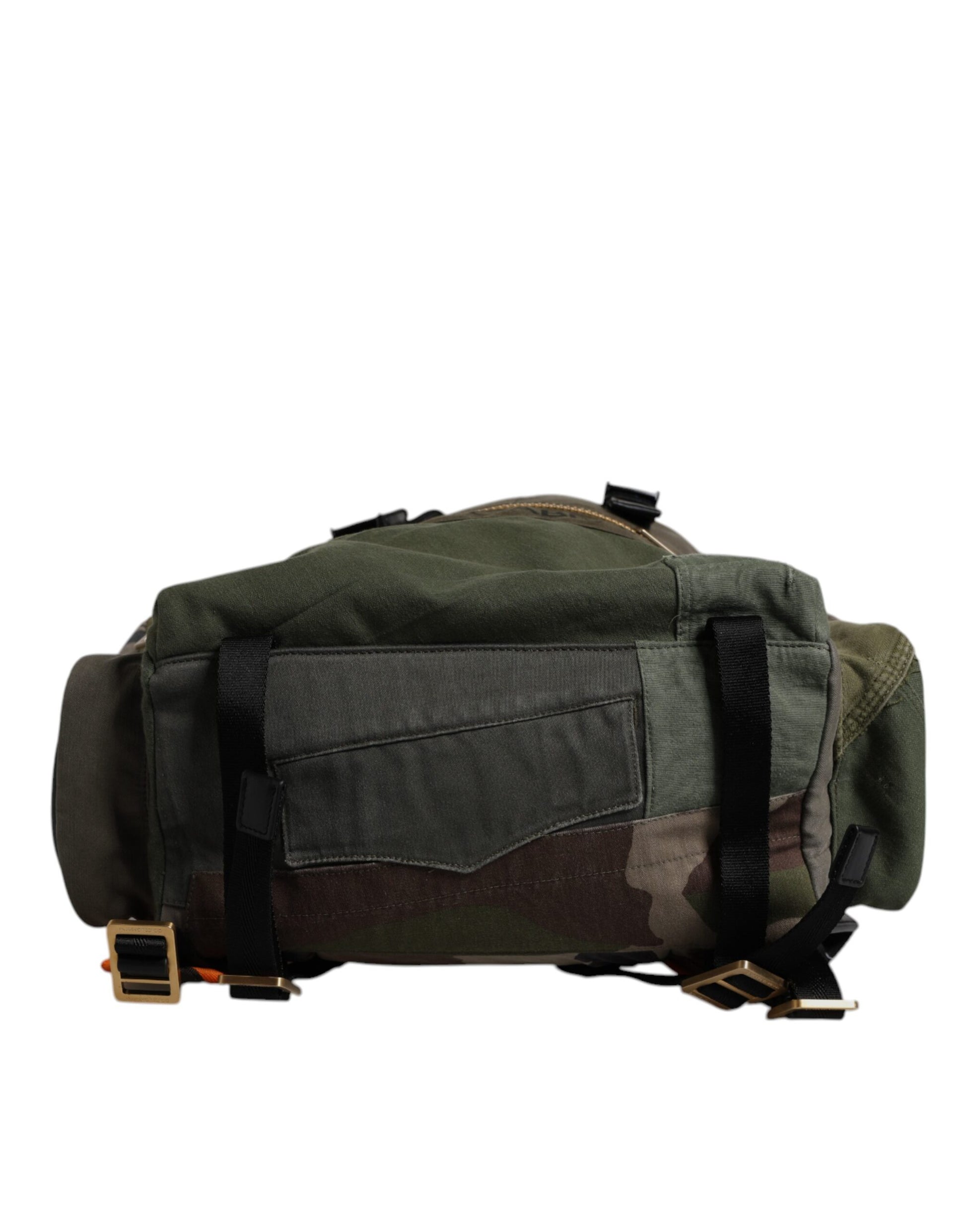 Military Green Patchwork School Backpack Bag-Dolce & Gabbana-LabelTerrace.com
