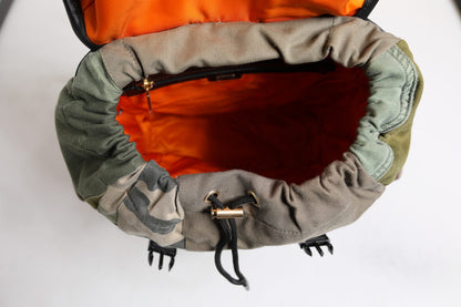 Military Green Patchwork School Backpack Bag-Dolce & Gabbana-LabelTerrace.com