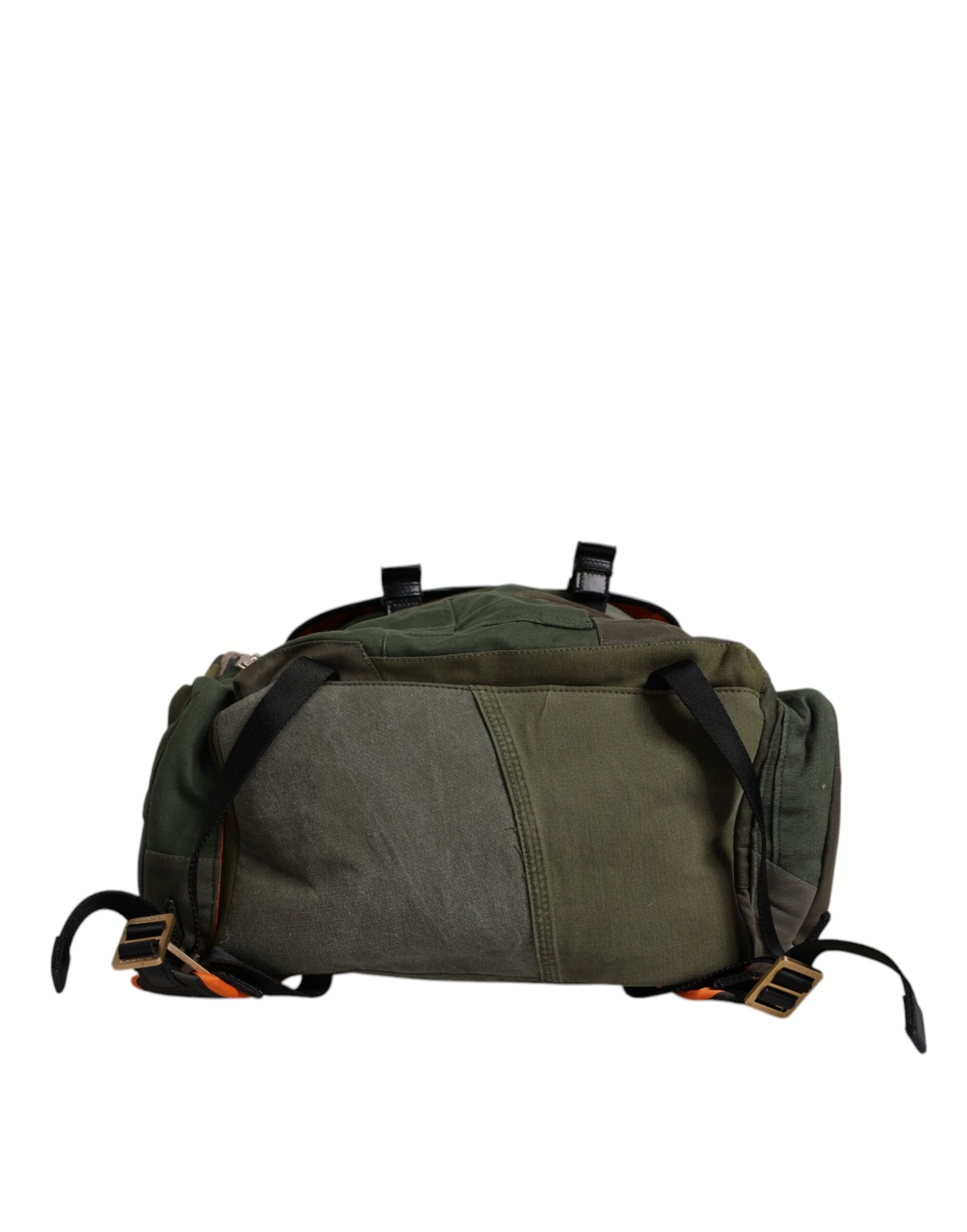 Military Green Patchwork Travel Backpack Bag-Dolce & Gabbana-LabelTerrace.com