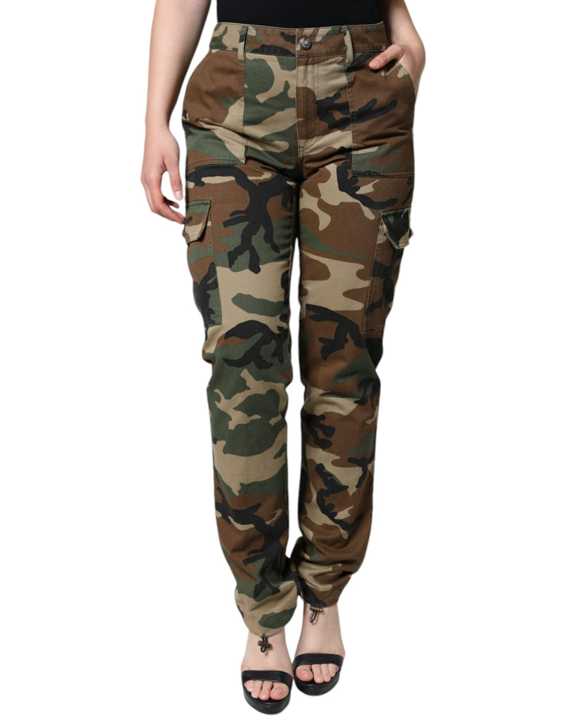 Multicolor Camouflage Cargo Pants-Dolce & Gabbana-LabelTerrace.com