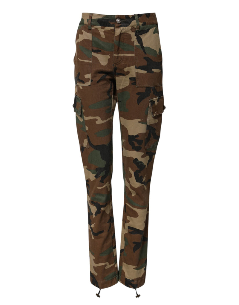 Multicolor Camouflage Cargo Pants-Dolce & Gabbana-LabelTerrace.com