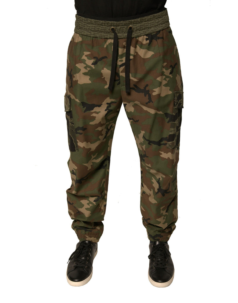 Multicolor Camouflage Cargo Sweatpants Pants-Dolce & Gabbana-LabelTerrace.com