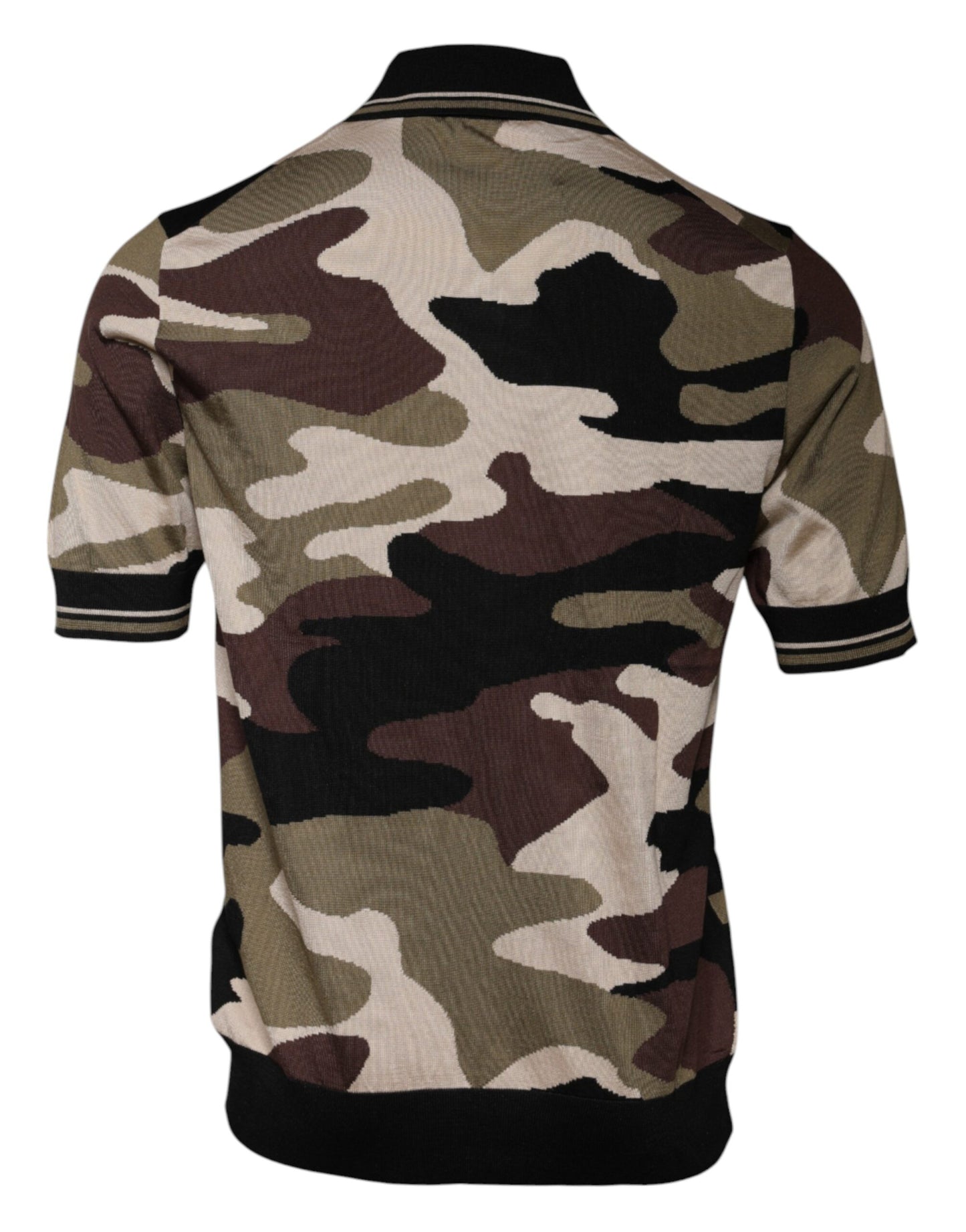 Multicolor Camouflage Collared Polo T-shirt-Dolce & Gabbana-LabelTerrace.com