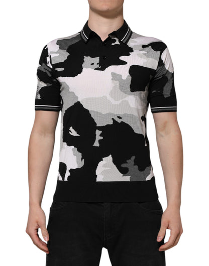 Multicolor Camouflage Collared Polo T-shirt-Dolce & Gabbana-LabelTerrace.com