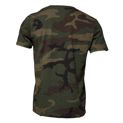 Multicolor Camouflage Cotton Crew Neck T-shirt-Dolce & Gabbana-LabelTerrace.com