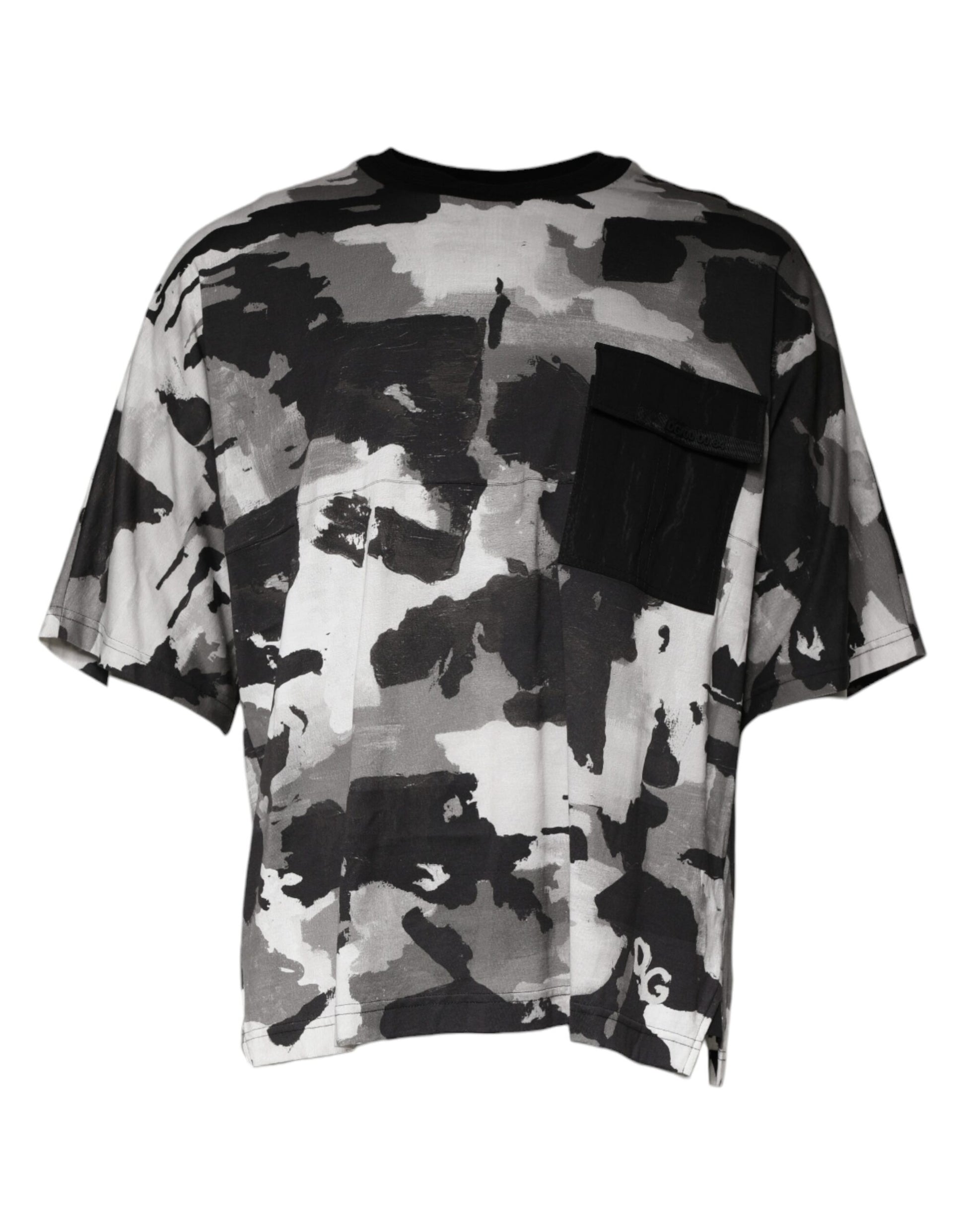Multicolor Camouflage Cotton Crewneck T-shirt-Dolce & Gabbana-LabelTerrace.com