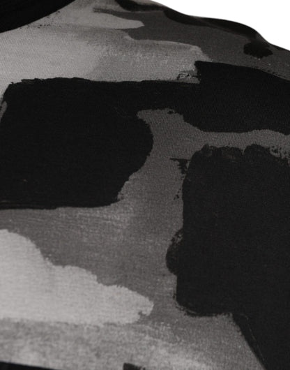 Multicolor Camouflage Cotton Crewneck T-shirt-Dolce & Gabbana-LabelTerrace.com