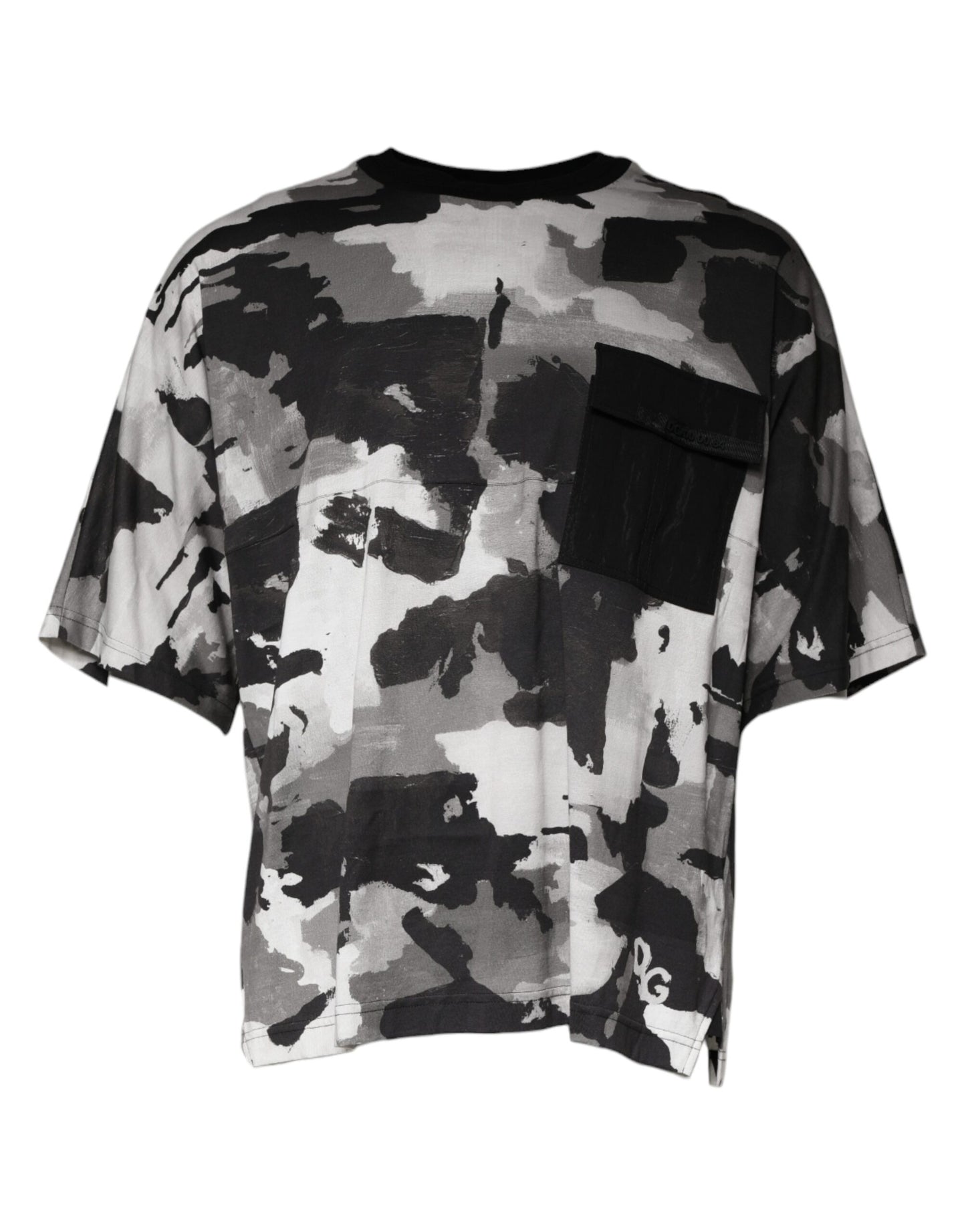 Multicolor Camouflage Cotton Crewneck T-shirt-Dolce & Gabbana-LabelTerrace.com