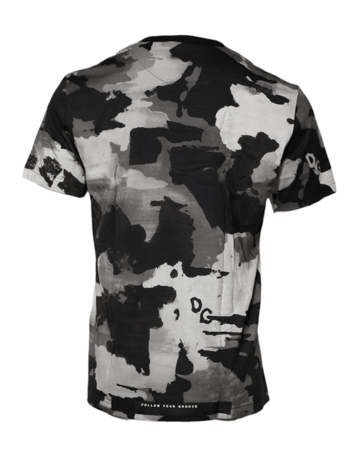 Multicolor Camouflage Crew Neck T-shirt-Dolce & Gabbana-LabelTerrace.com