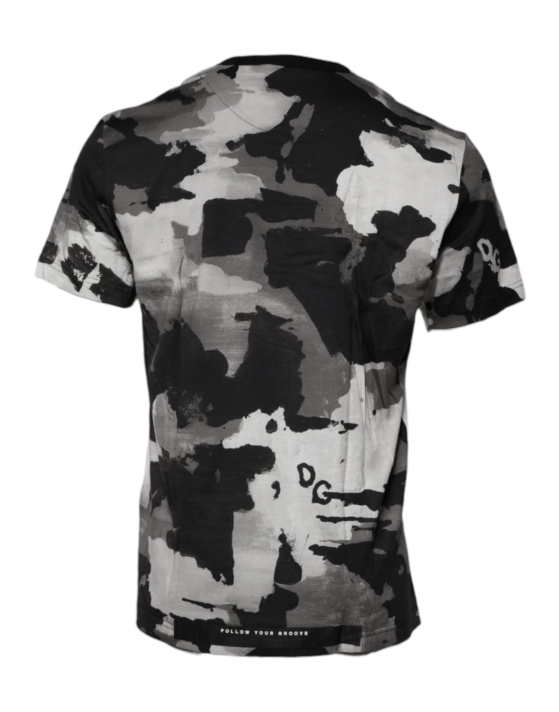 Multicolor Camouflage Crew Neck T-shirt-Dolce & Gabbana-LabelTerrace.com