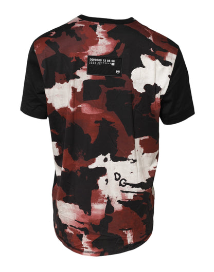Multicolor Camouflage Crew Neck T-shirt-Dolce & Gabbana-LabelTerrace.com