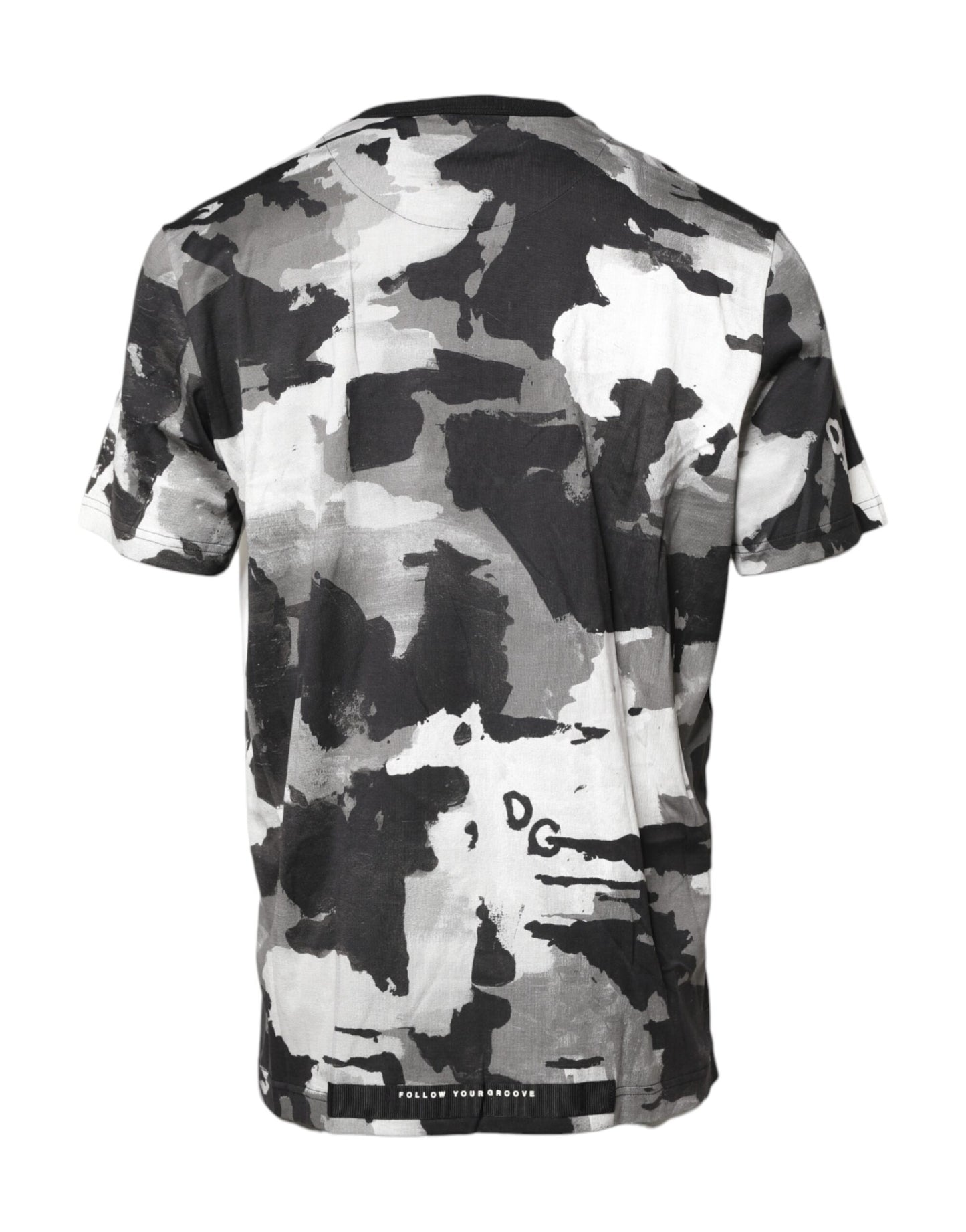 Multicolor Camouflage Crew Neck T-shirt-Dolce & Gabbana-LabelTerrace.com
