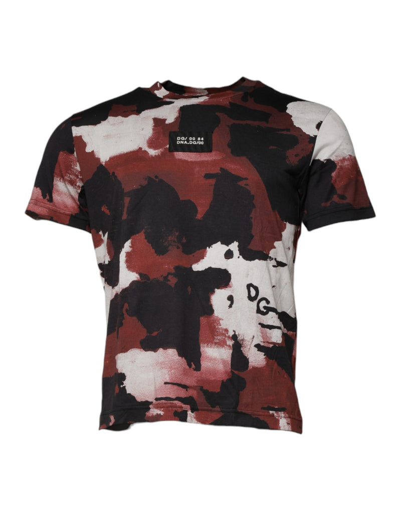 Multicolor Camouflage Crew Neck T-shirt-Dolce & Gabbana-LabelTerrace.com