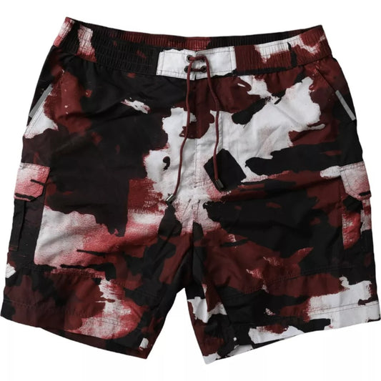 Multicolor Camouflage DG Logo Beachwear Shorts Swimwear-Dolce & Gabbana-LabelTerrace.com