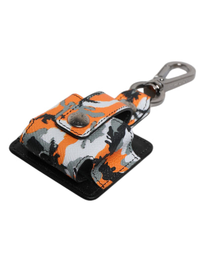 Multicolor Camouflage Leather Airpods Case-Dolce & Gabbana-LabelTerrace.com