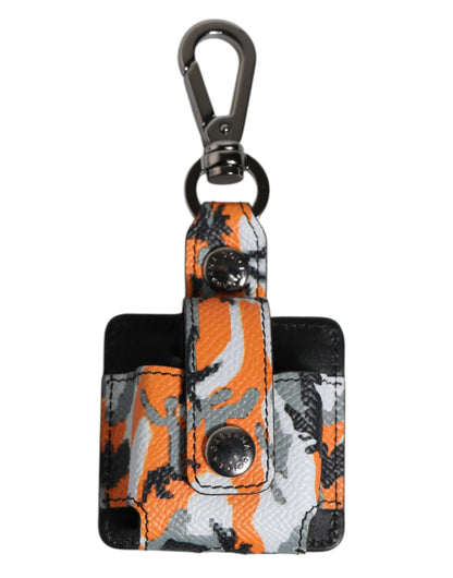 Multicolor Camouflage Leather Airpods Case-Dolce & Gabbana-LabelTerrace.com