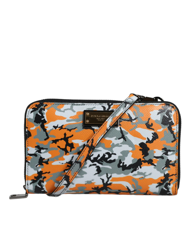 Multicolor Camouflage Leather Purse Cross Body Bag-Dolce & Gabbana-LabelTerrace.com