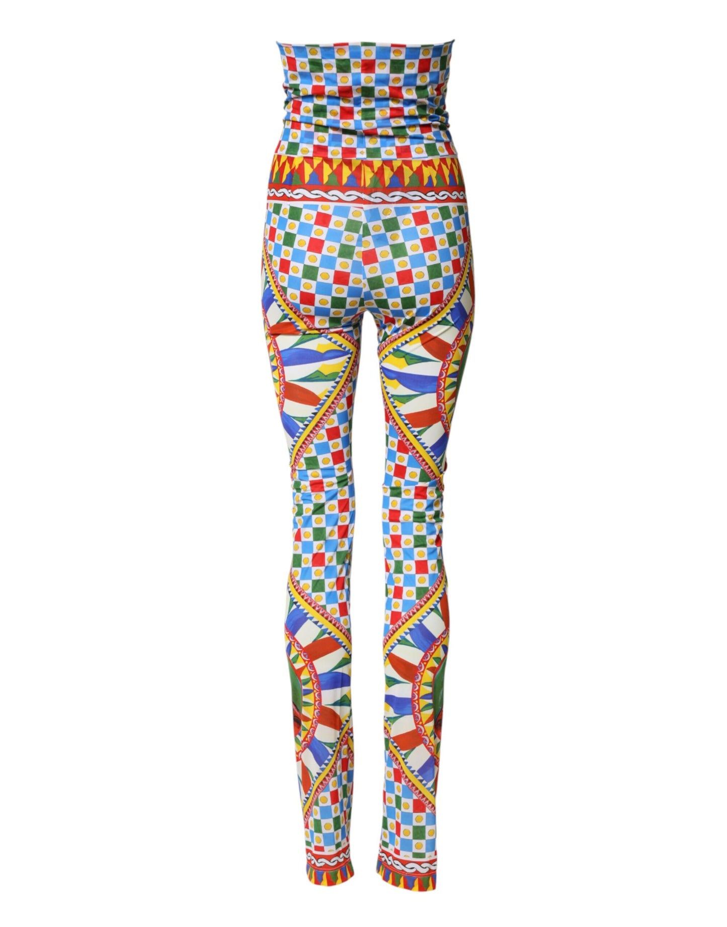 Multicolor Carretto Leggings High Waist Pants