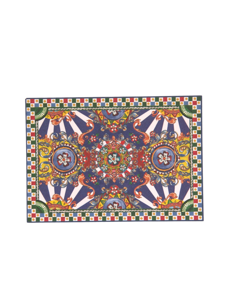 Multicolor Carretto Siciliano Envelope Post Card Holder-Dolce & Gabbana-LabelTerrace.com