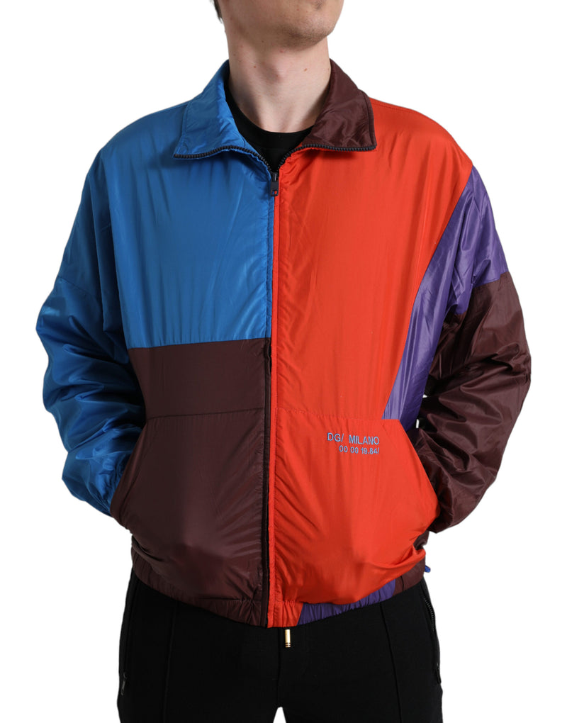 Multicolor Color Windbreaker Jacket-Dolce & Gabbana-LabelTerrace.com