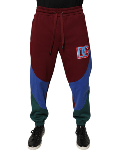 Multicolor Cotton Men Jogger Sweatpants Pants-Dolce & Gabbana-LabelTerrace.com