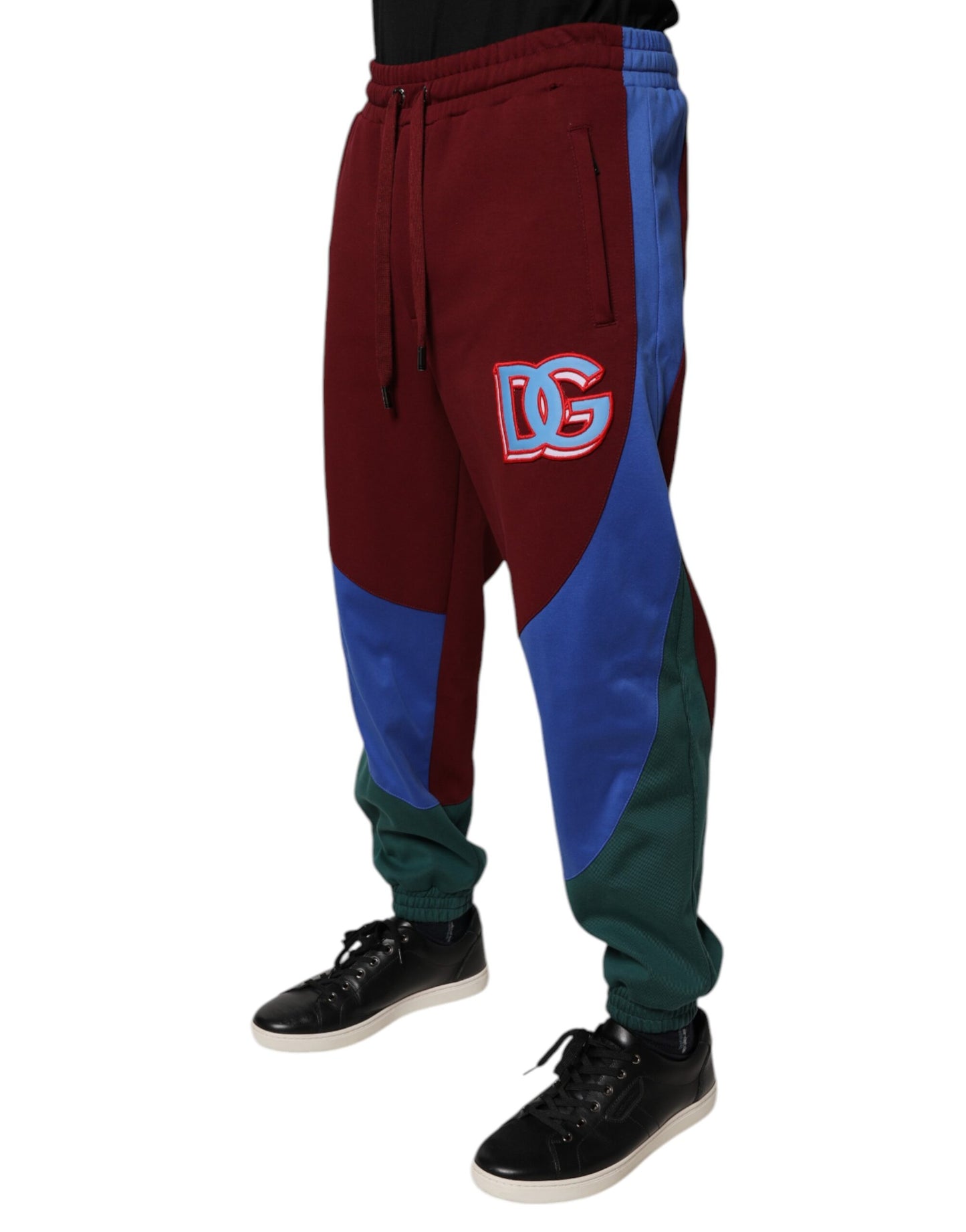 Multicolor Cotton Men Jogger Sweatpants Pants-Dolce & Gabbana-LabelTerrace.com