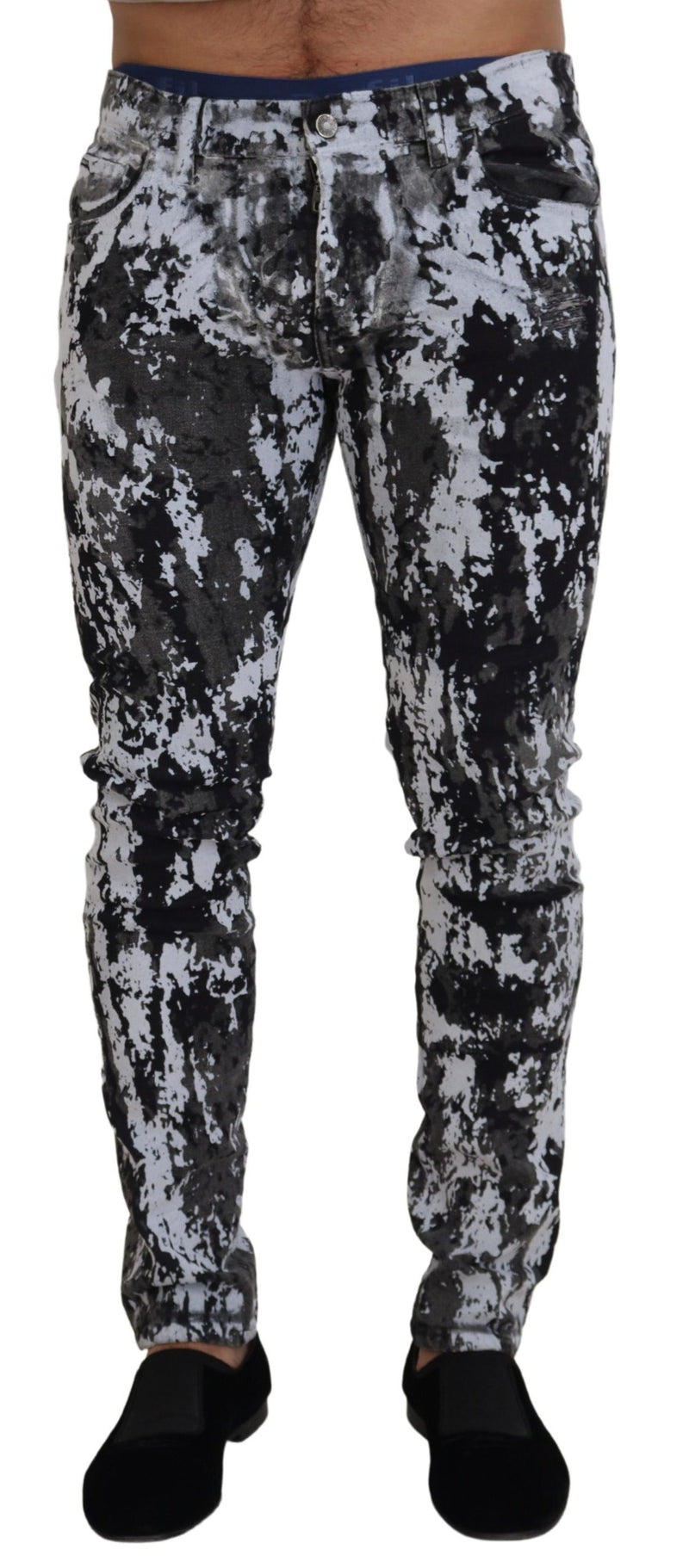 Multicolor Cotton Tie Dye Skinny Denim Jeans-Dolce & Gabbana-LabelTerrace.com
