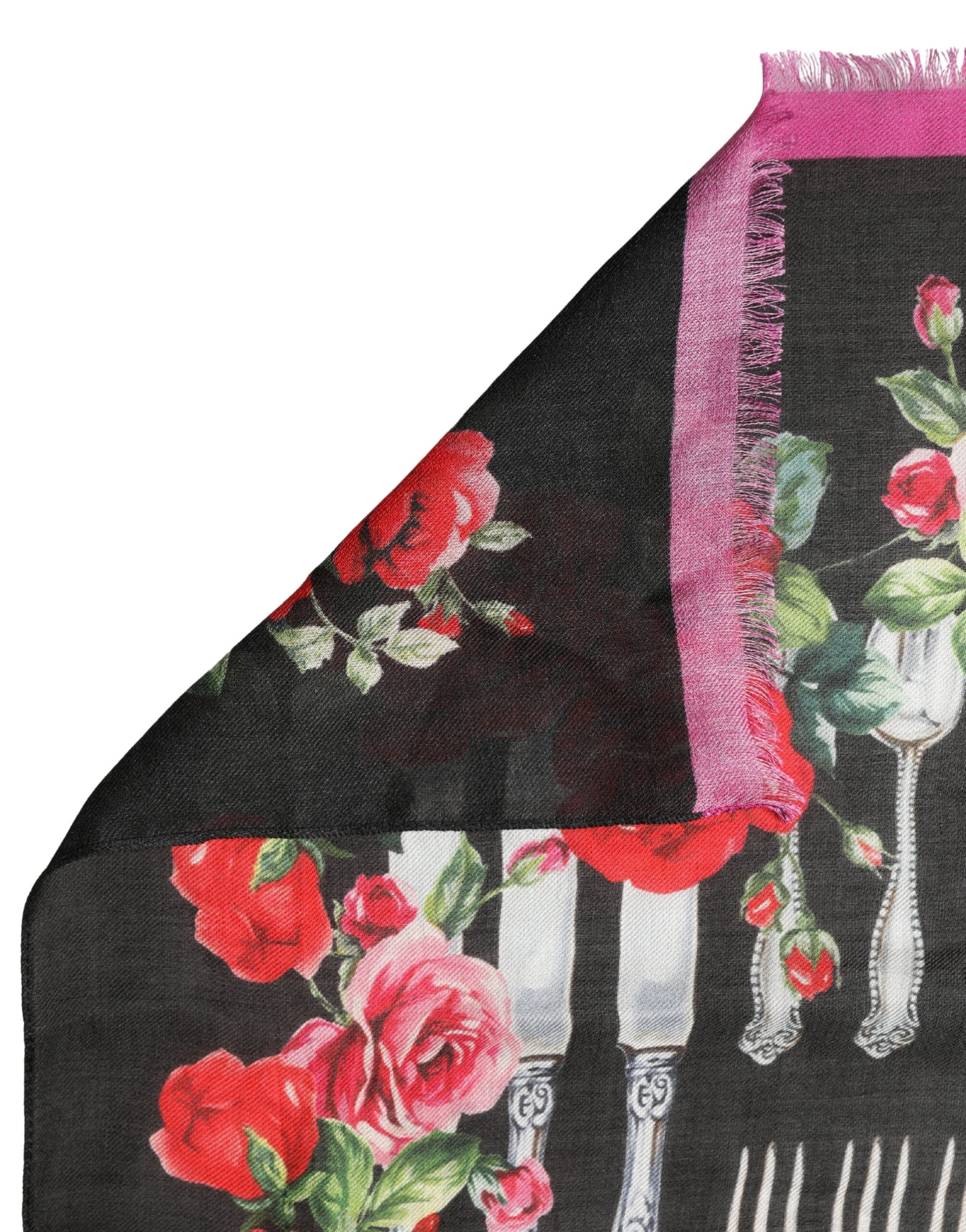 Multicolor Cutlery Floral Wrap Shawl 135cm x 132cm Scarf