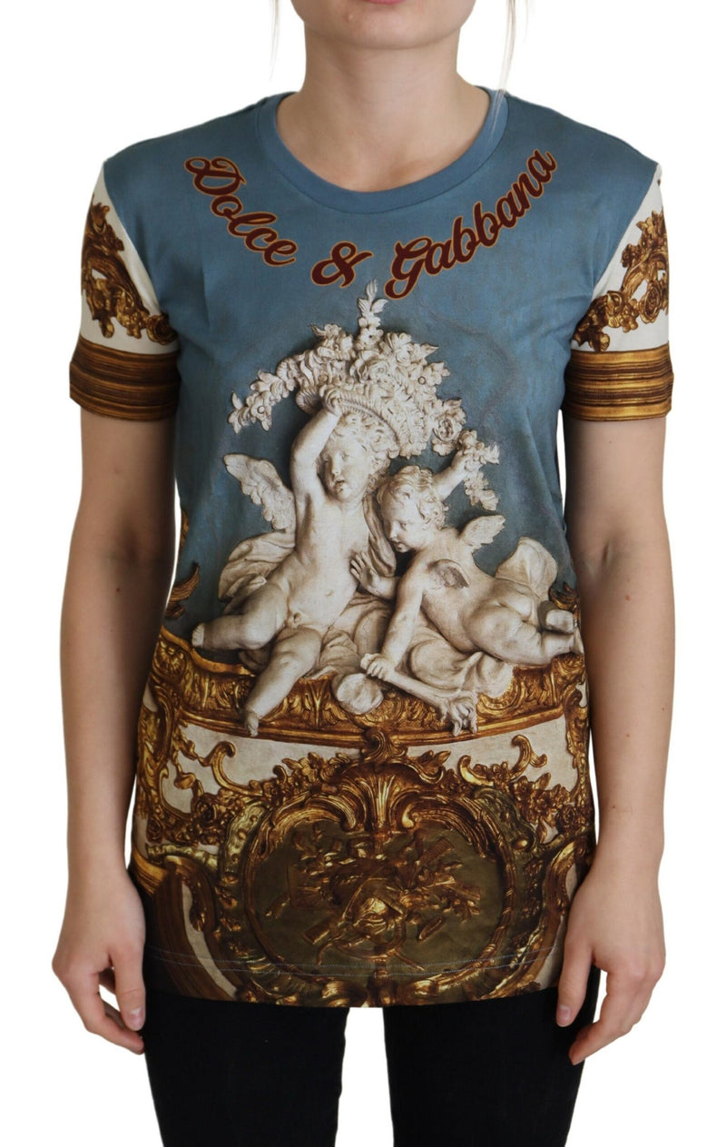 Multicolor DG Logo Angel Printed Shirt Top-Dolce & Gabbana-LabelTerrace.com
