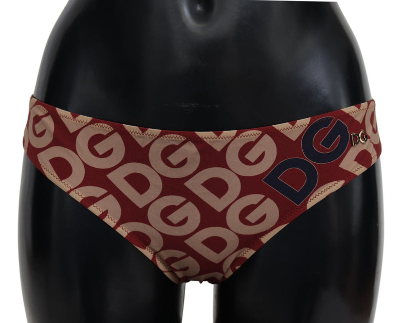 Multicolor DG Logo Print Bottom Beachwear Bikini Swimsuit-Dolce & Gabbana-LabelTerrace.com