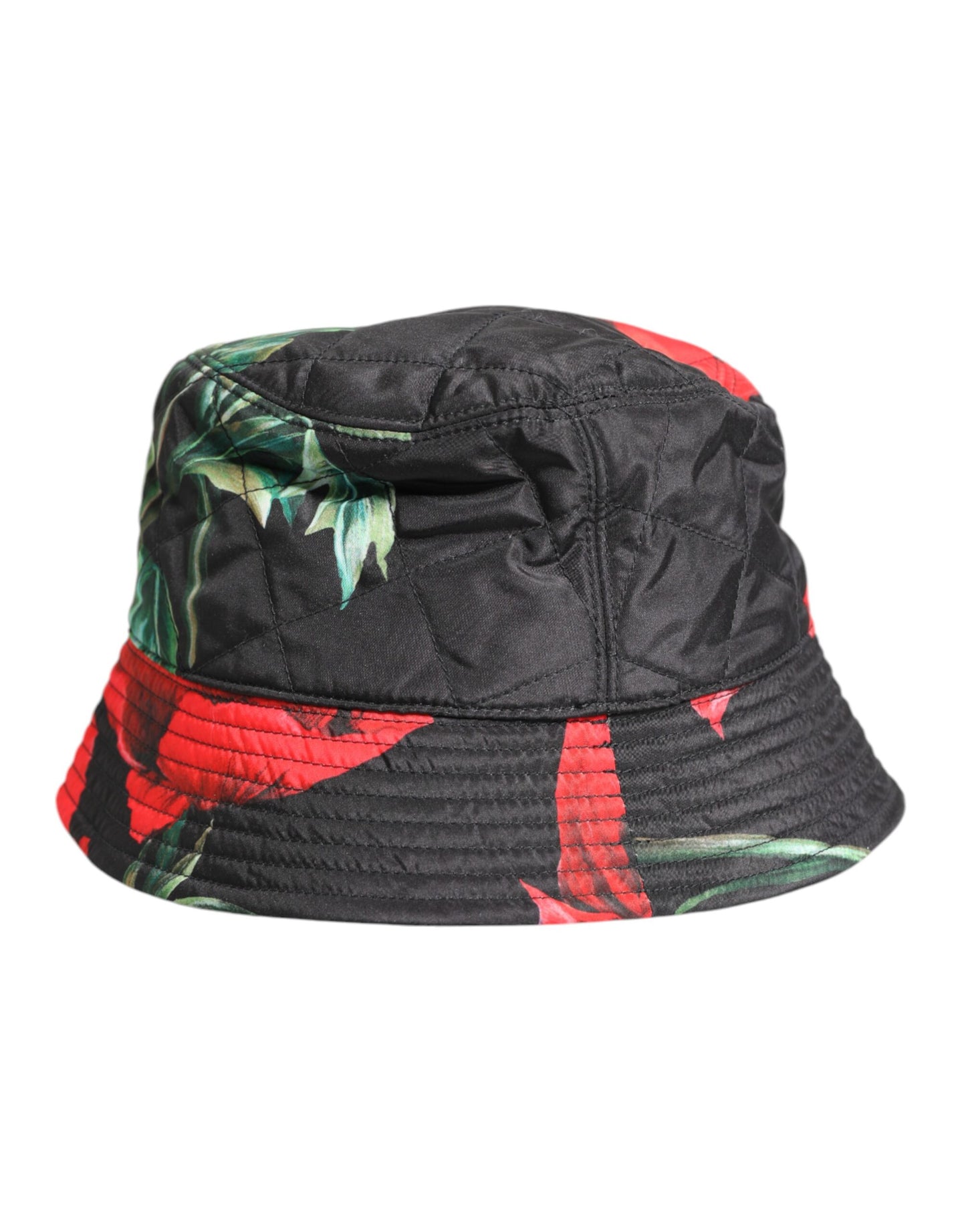 Multicolor DG Plaque Wide Brim Bucket Hat-Dolce & Gabbana-LabelTerrace.com