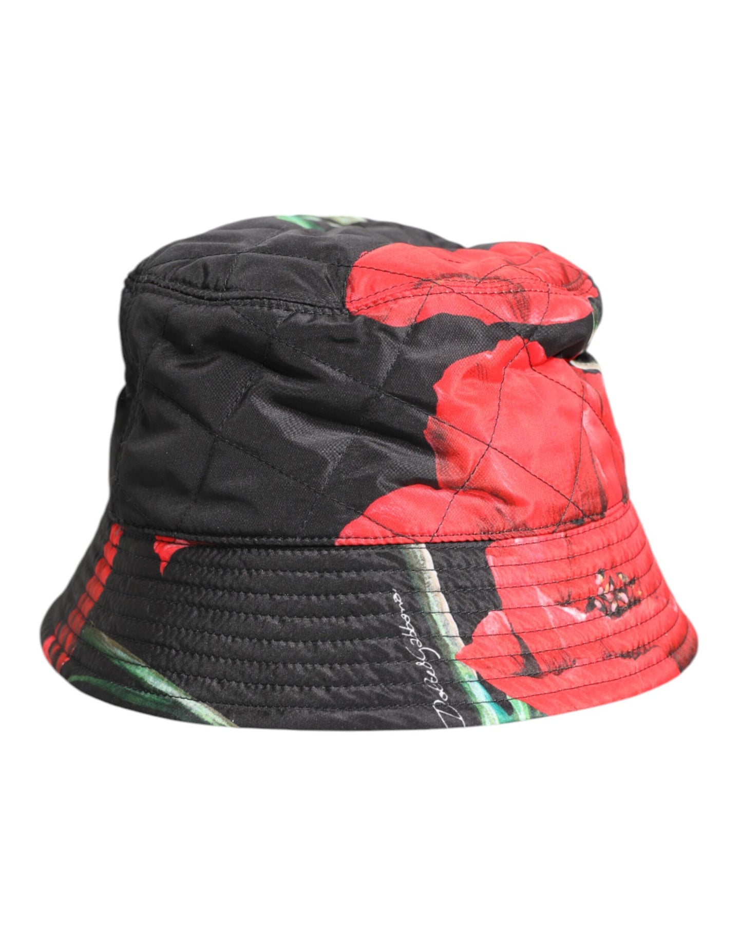 Multicolor DG Plaque Wide Brim Bucket Hat-Dolce & Gabbana-LabelTerrace.com