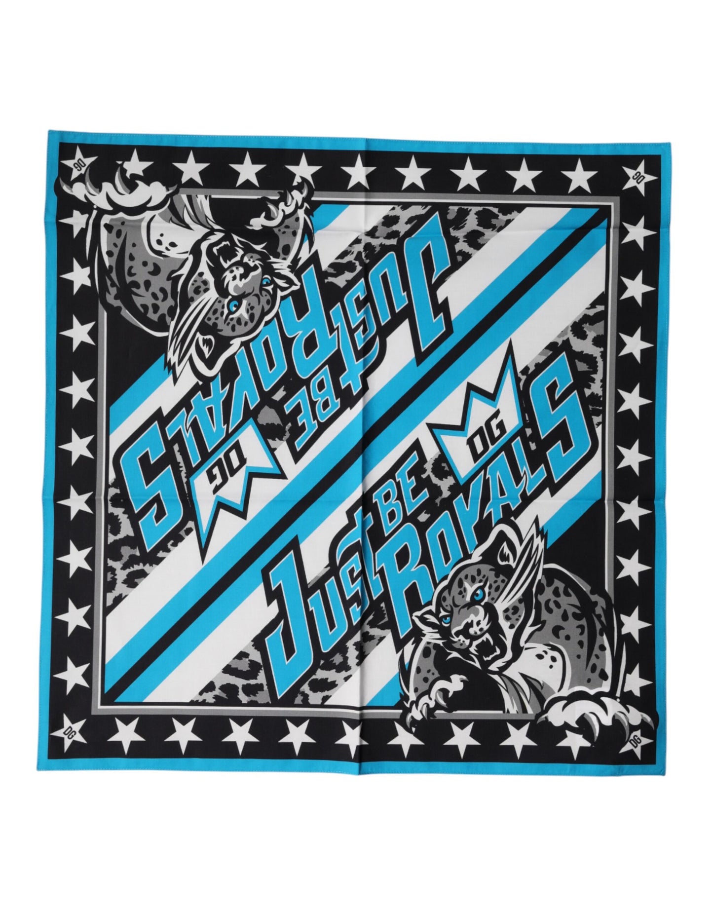 Multicolor DG Royals Square Foulard 51.5cm x 51cm Scarf