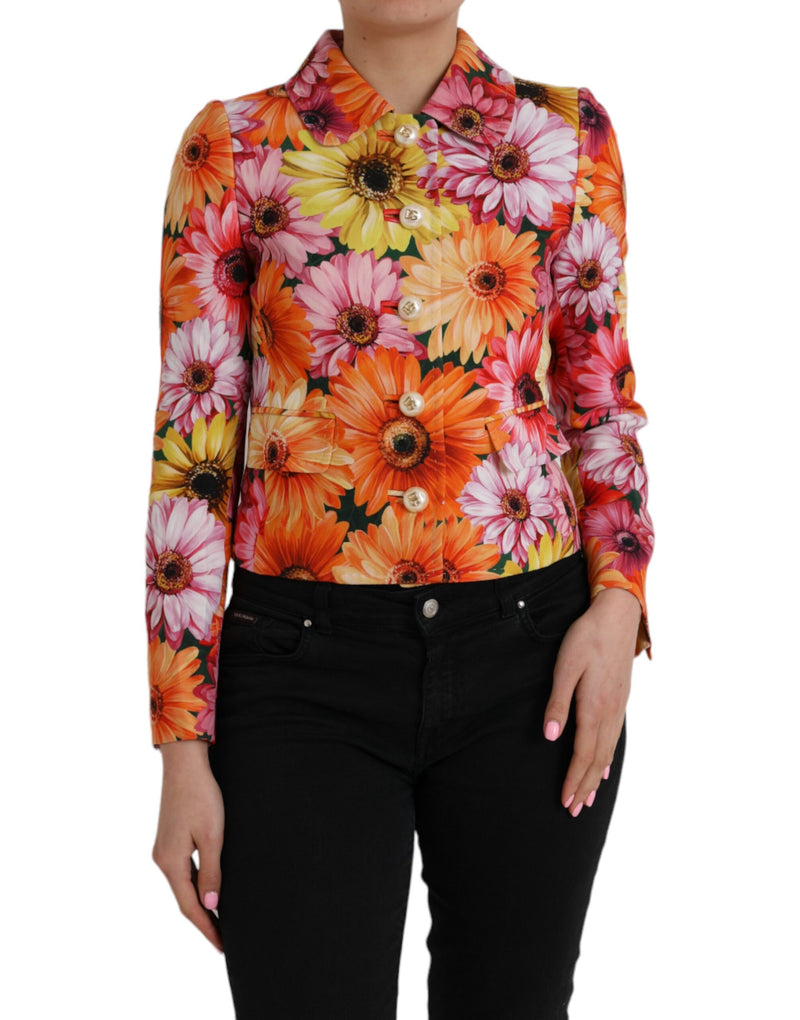 Multicolor Daisy Print Floral Fantasy Jacket-Dolce & Gabbana-LabelTerrace.com