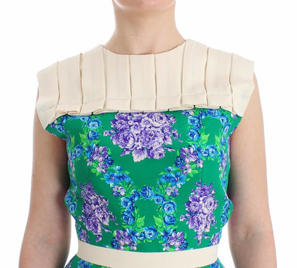 Multicolor Dress Gown Floral Sleeveless Gown