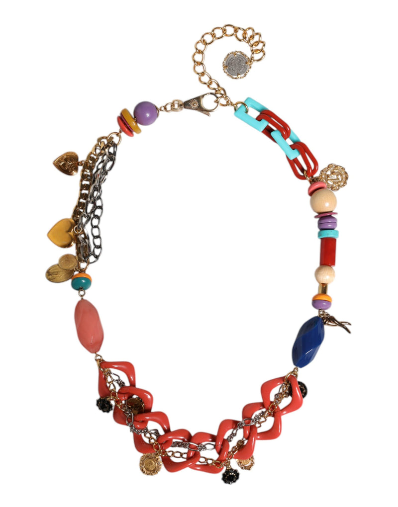 Multicolor Embellished Waist Chain Belt-Dolce & Gabbana-LabelTerrace.com