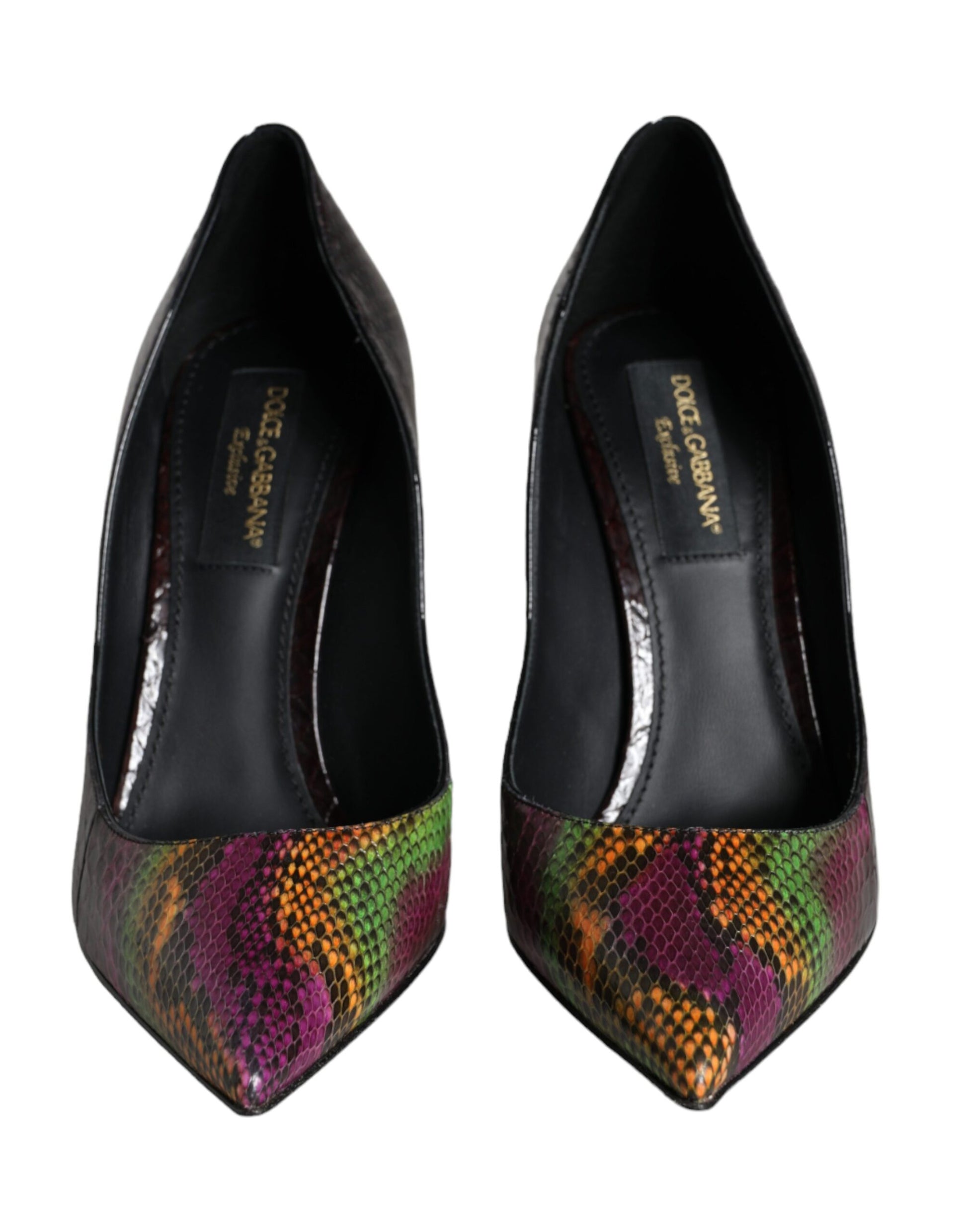 Multicolor Exotic Leather Heels Pumps Shoes-Dolce & Gabbana-LabelTerrace.com
